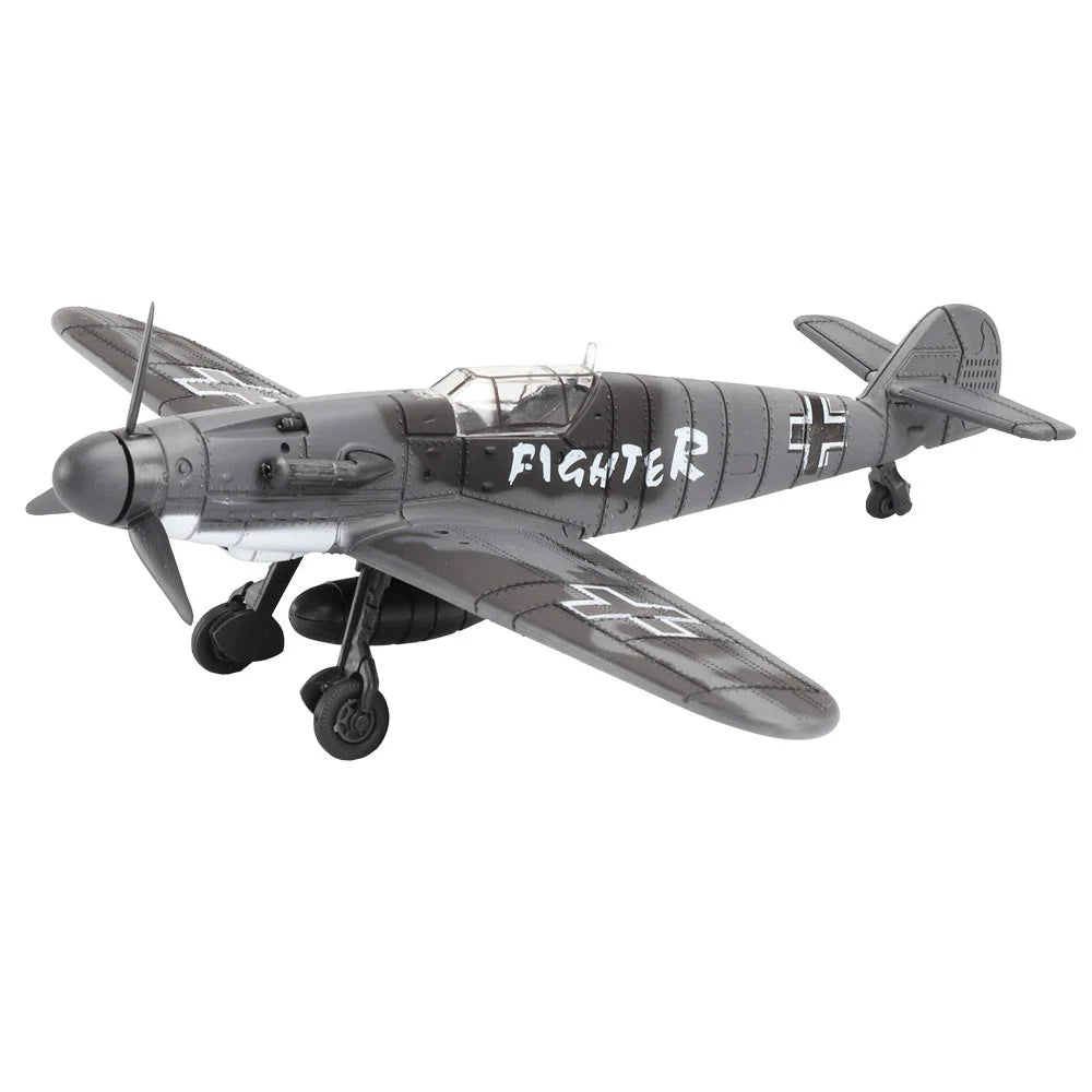 ViiKONDO Vliegtuig Speelgoed Model Bouwpakket 1/49 WOII Duitse BF109 Jachtvliegtuig Oorlogsplane Doe-Het-Zelf Montage Plezier Kind Vliegtuig Cadeau Kantoordecoratie