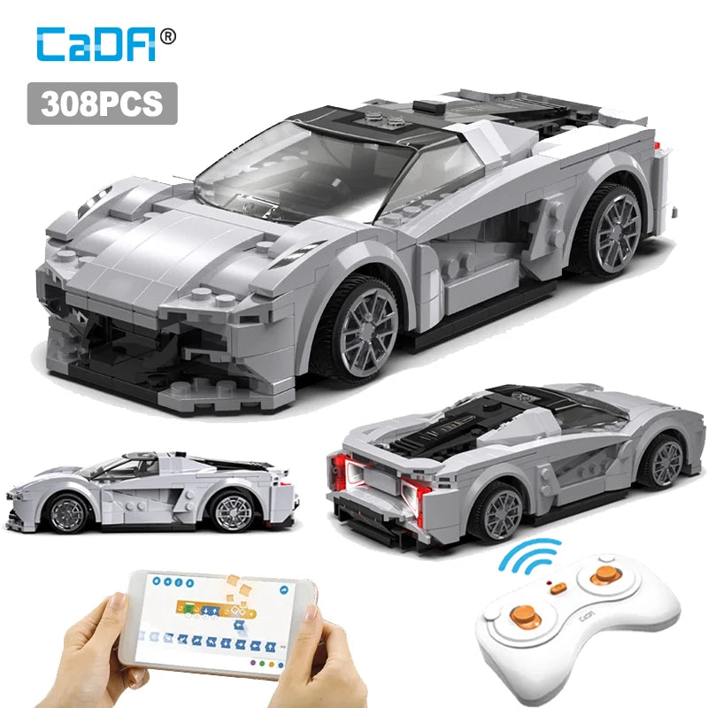 Cada RC APP Remote Control Lotus Sports Car Building Blocks City RC Vehicle Racing Car Bricks Gifts Toys for Boys Children gifts - CADA BRICKS®
