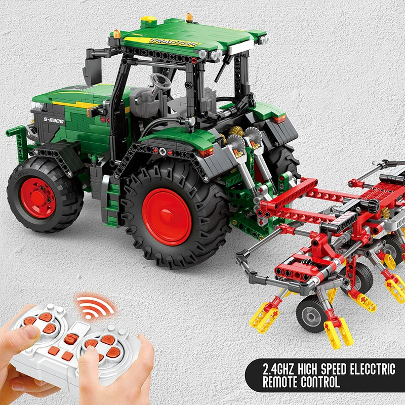 1828PCS Agricultural Tractor Building Blocks Rc APP Remote Control Engineering Car Model Bricks DIY Toys Gifts For Boys Kids - CADA BRICKS®