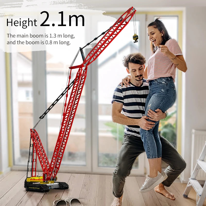 MOULD KING 17015 Technical Car Toys APP&RC Motorized Crawler Crane MOC Liebherr LR13000 Truck Building Blocks Bricks Kids Gifts