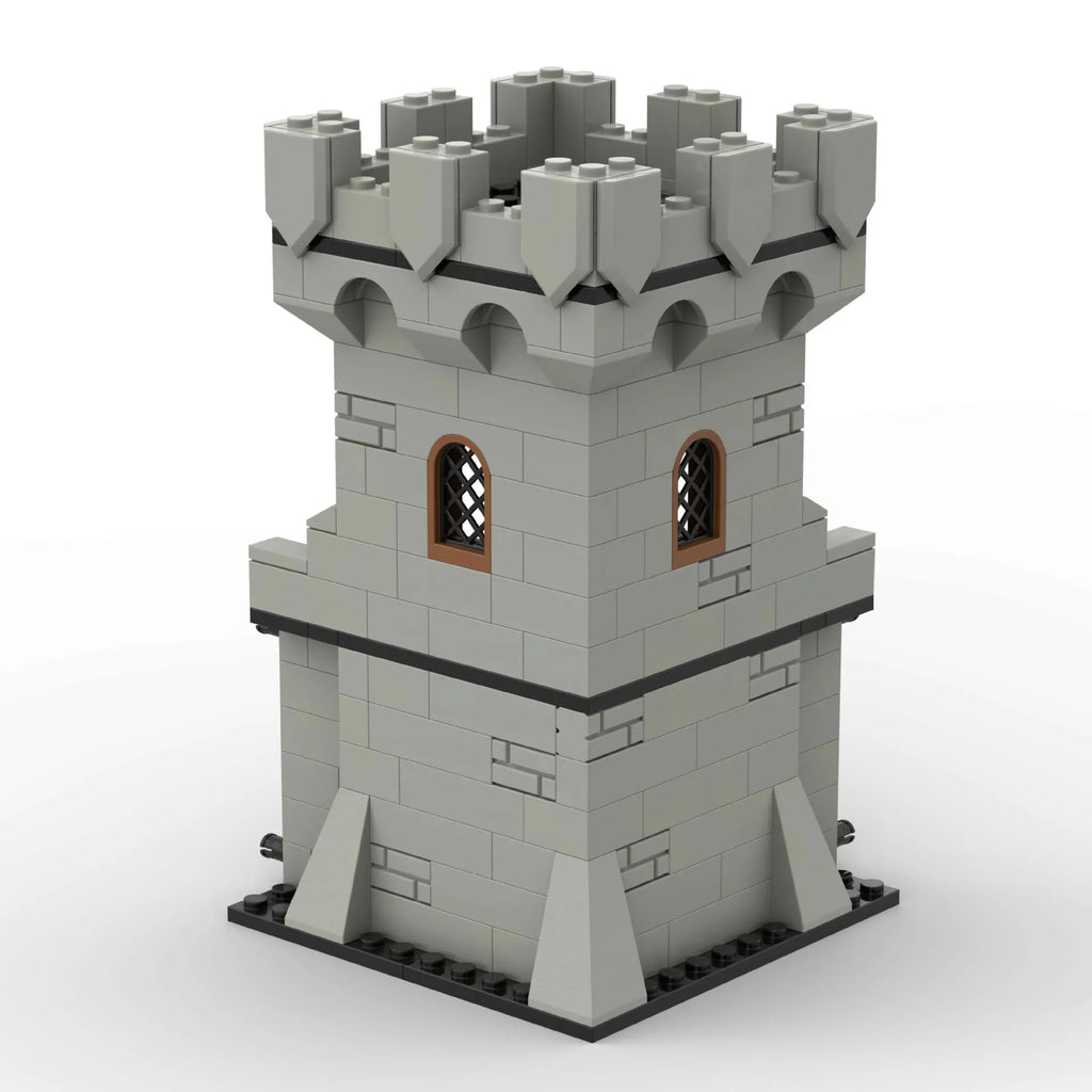 Blocs de construction de tour de château médiéval DIY modèle de forteresse de mur de ville ancienne architecture historique kits pour enfants et adultes