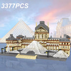 3377 STUKS Louvre Model Bouwstenen Wereldberoemde Attracties Architectonisch Model Bakstenen Bureaubladdecoratie Speelgoed voor Kinderen Cadeaus