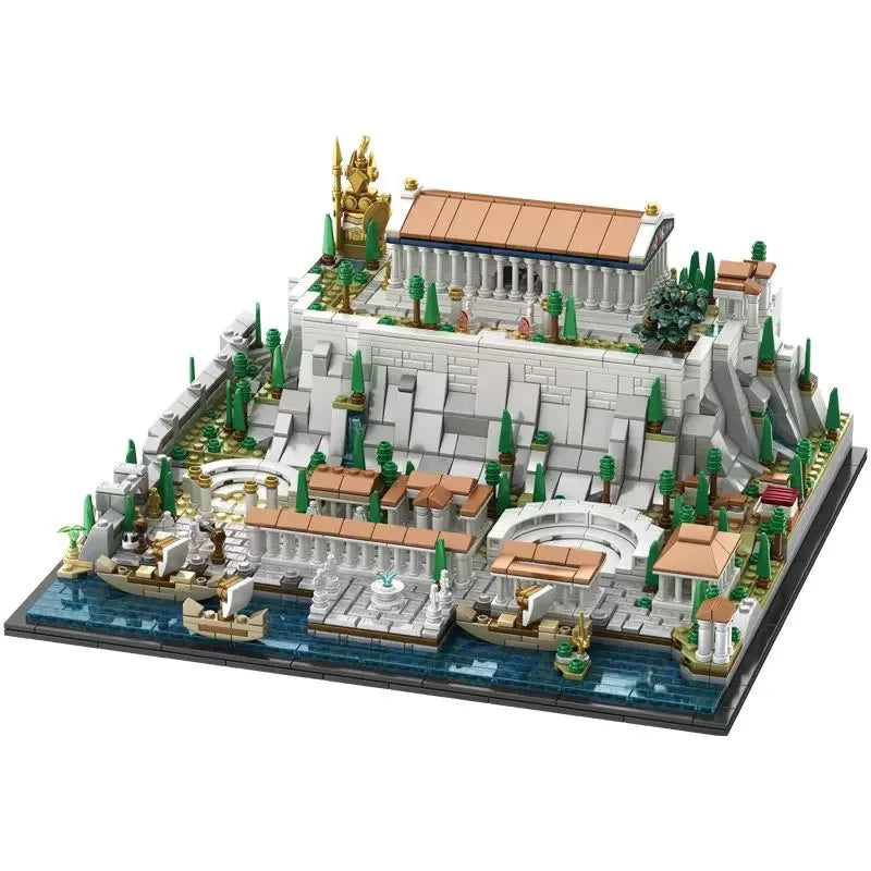 MOC 2025 New Greece Acropolis of Athens Castle Building Blocks Parthenon Amphitheatre Tower Architecture Brick Toy Children Gift