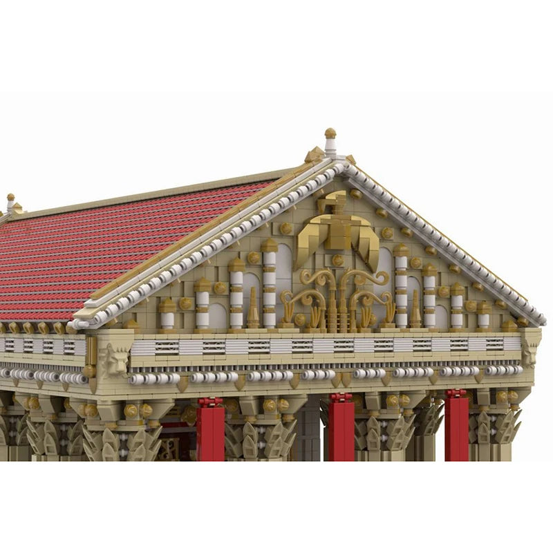 Moc Building Blocks  Ancient Roman Temple Model Technology Bricks DIY City Street View Construstion Assembly Toy Holiday Gift