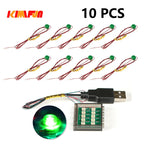 10PCS 0.8mm Pin RGB LED Building Blocks USB Lamp DIY Street Light City Electric Decorate 1X1 Brick Toy Compatible All Brands - CADA BRICKS®