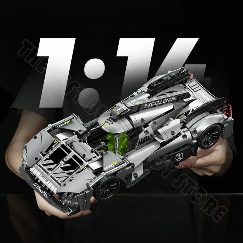 2023 New Technical Peugeoted 9X8 Mans Hybrid Hypercar Super Racing Car Building Blocks Sport car Brick Toys For Adult Kids Gifts