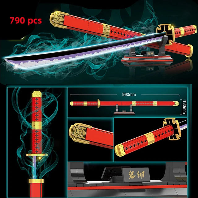 Samurai Sword Building Blocks Ninja Blade Katana Japanese Anime Butterfly Nichirin Knife Bricks MOC Children Toys for Adult Gift - CADA BRICKS®