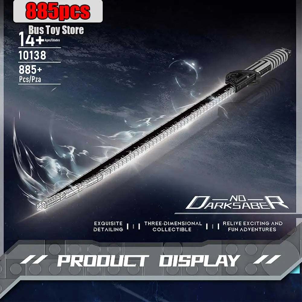 Mould King The Darksaber Building Block With LED Light Assembly Lightsable Brick Toys Set For Kids Christmas Gift Boys  10138