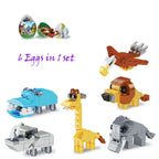 Jurassic World Building Blocks Twisted Egg Truck Dinosaur Eggs Car Train Racing Set Compatible Legodinosaur Toy Children's Gifts