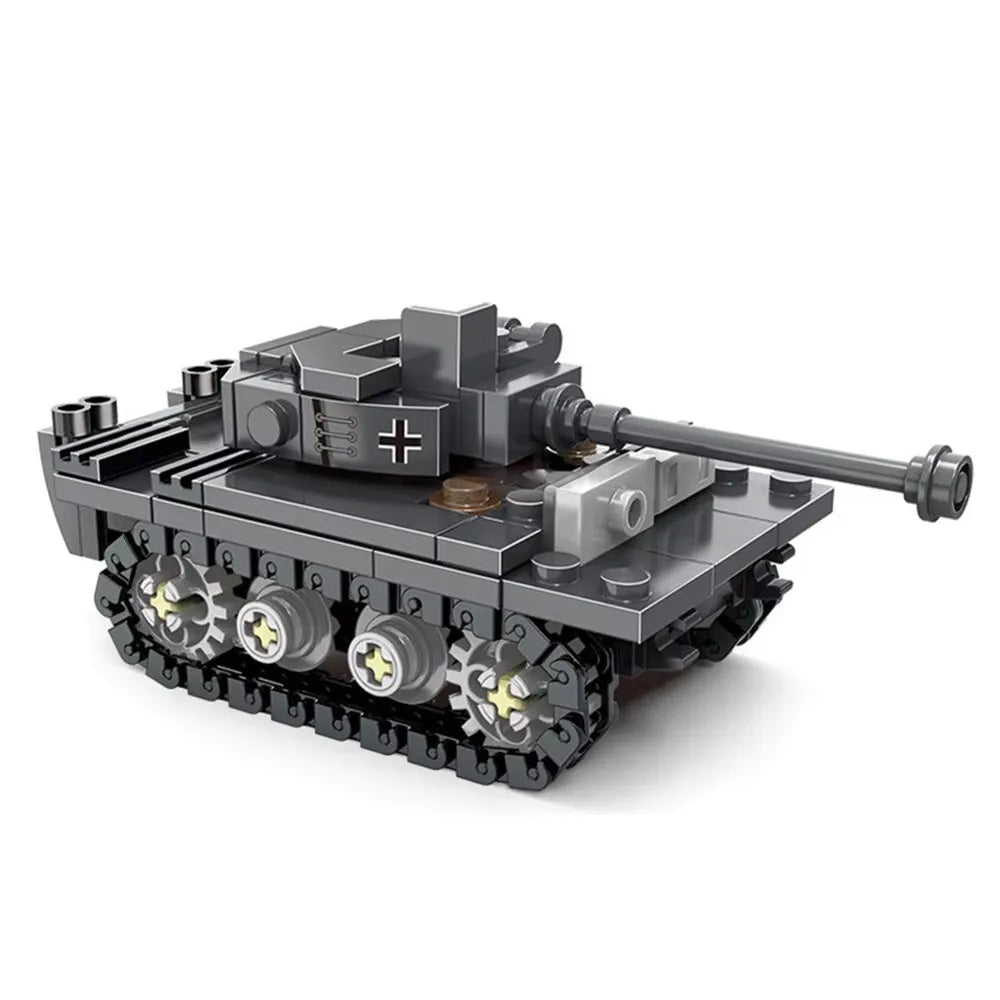 World War 2 WW2 Army Military Soldiers SAWT Soldiers The King Tiger Heavy Tank DIY Model Building Blocks Bricks Children'S Toys - CADA BRICKS®