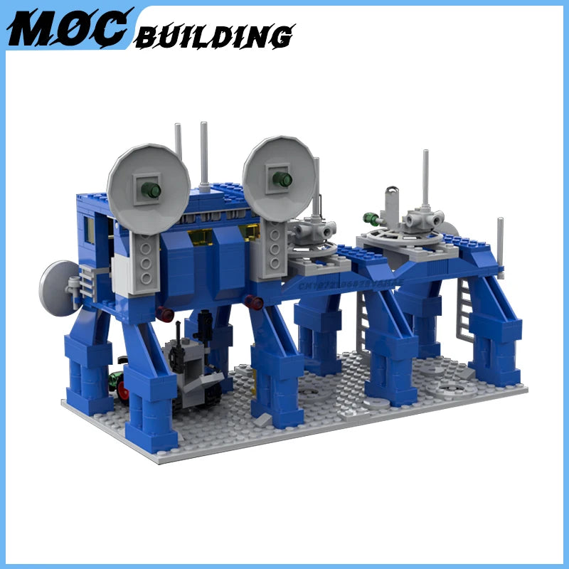 MOC Building Blocks Space Station Series Mobile Launch Control Pod Model Command Supply Base Creative Toys DIY Bricks Xmas Gifts