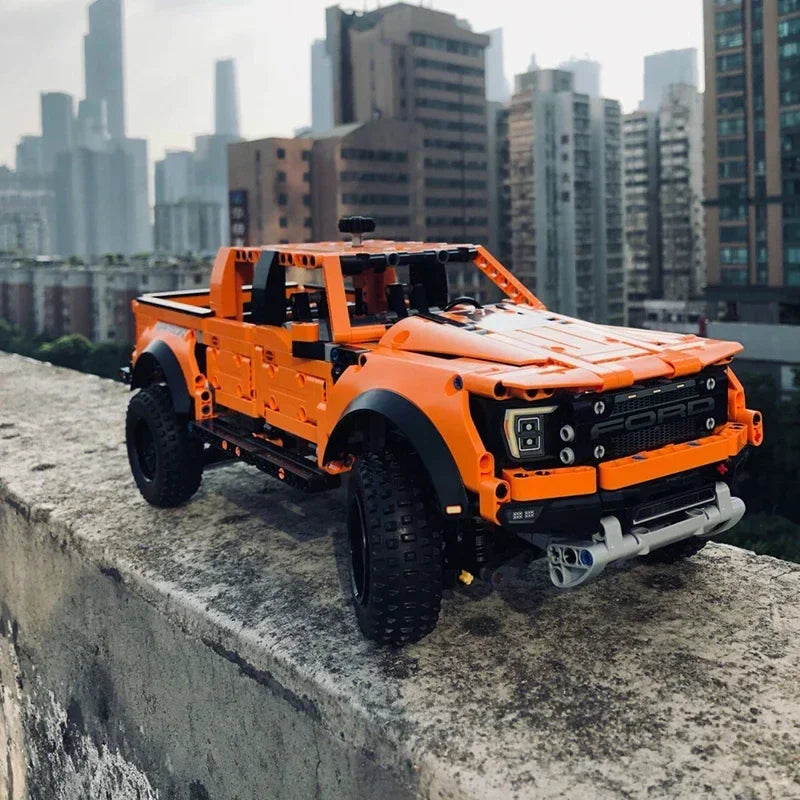 Creative Ford Raptors F-150 Truck Sports Car MOC 1379pcs Technical Racing Car Bricks Model Building Assemble Kit Adults Gift