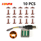 10PCS 0.8mm Pin RGB LED Building Blocks USB Lamp DIY Street Light City Electric Decorate 1X1 Brick Toy Compatible All Brands - CADA BRICKS®