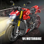 Technical MOC 2221pcs V4 SP Motorcycle City Sport Cars Model Building Blocks DIY Assemble Motorbike Bricks Toys For Children Boy