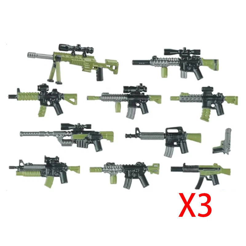 Military Army Figures Building Blocks SWAT Ghost Commando Special Forces Soldier Weapons Gun Hat Shield Belt AK Mini Bricks Toy - CADA BRICKS®