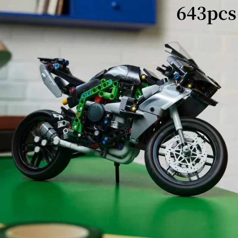 New Technical Famous H2R Motorcycle Building Blocks 42170 Locomotive Model Vehicle Racing Car Toys Bricks Motorbike Boy Kid Gift