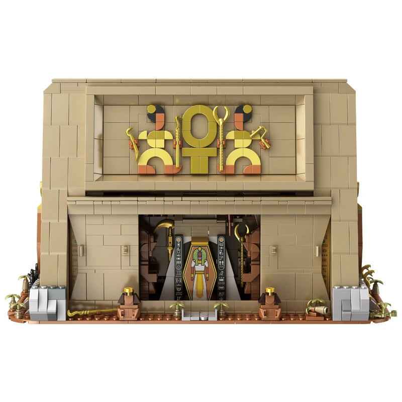 MOC Ancient Egyptian Pharaonic Pyramid Temple Building Blocks Architectural Building Toy Statues Hieroglyphics for Gift 2666PC