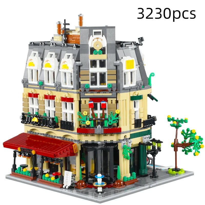 Set di 3230 pezzi CADA Città Parigi Ristorante e Casa Blocchi da Costruzione Architettonici Appartamento Francese Figure Mattoncini Giocattolo per Bambini Regalo