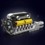 Mould King 10202 Technical Car Engine Toys The Motorized Supercar V12 Engine + Transmission Building Block Brick Kids Gifts