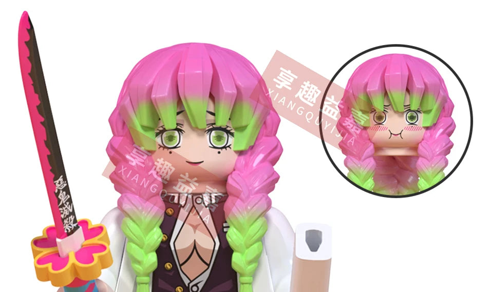 WM blocks 6116 6137 6138 Demon Slayer Tanjirou Nezuko Inosuke Zenitsu Giyuu Rengoku Uzui Tengen anime bricks building blocks