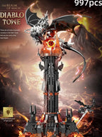 Moc-Lord Filmringen Model De Vallende Beest Magische Toren Bouwstenen Vesting Kasteel Creatief Samenstellen Bakstenen Speelgoed Cadeau Voor Kinderen