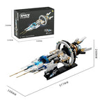 Roterbare romskip byggeklosser romutforskerflåte med lys romstasjon modellklosser puslespill leker gave til voksne og barn