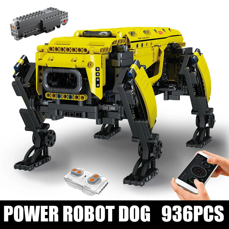 MOULD KING 15066 Technical Robot Toys The RC Motorized Boston Dynamics Big Dog Model AlphaDog Building Blocks Bricks Kids Gifts