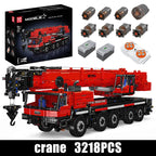 MOULD KING 17073 17074 Technical City Engineering LTM1110 Mobile Crane APP Remote Control Building Blocks Truck Toys for Adults