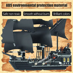 Pirates Of The Caribbean Ship Queen's Revenge Warship Black Pearl Sailboat Building Block Bricks MOC 4195 Assembly Toys Kid Gift