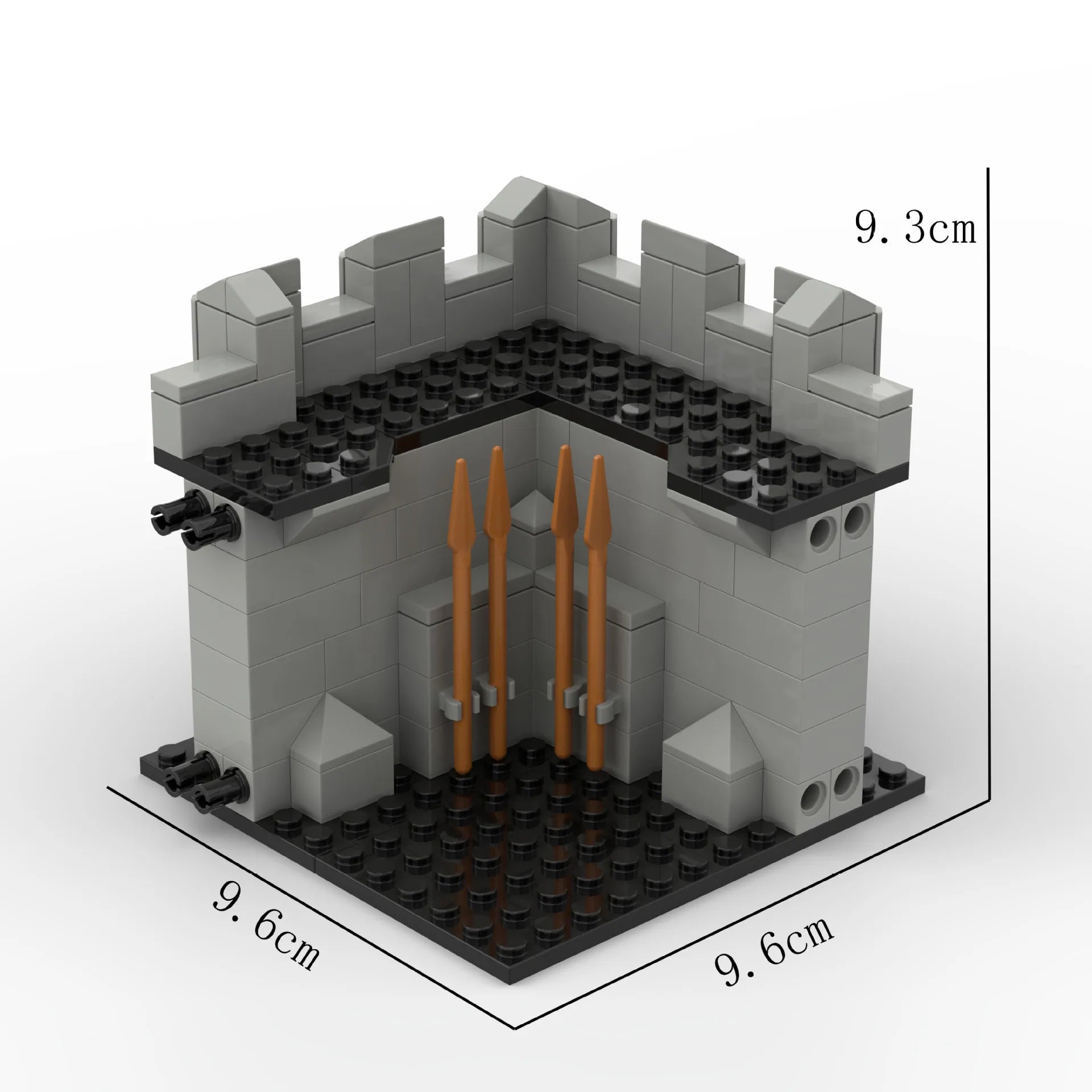 Blocs de construction de tour de château médiéval DIY modèle de forteresse de mur de ville ancienne architecture historique kits pour enfants et adultes