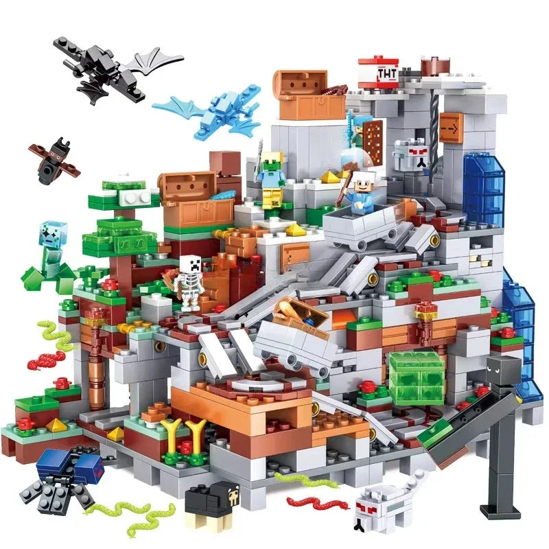 1315PCS Creative Mountain cave Model Building Blocks Bricks Children Toys - CADA BRICKS®