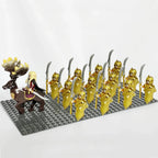 13pcs Castle Knight Rohan Azog Orcs Half-Beast Human Army Elf Guards Roman Solider Minifig Building Block Toys for Kids