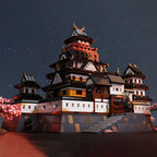 New MOC Building Block Model Boutique Medieval Japanese Shogun Castle Children's Toy Gift DIY Assembly Set