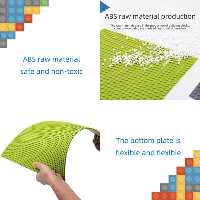 Classic Baseplate 50x50 Dots Building Blocks Bricks Base Plates DIY Plastic Board Building Blocks Baseplates Construction Toys - CADA BRICKS®
