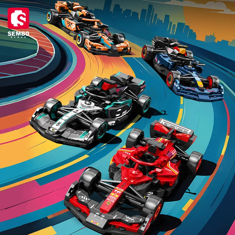 SEMBO BLOCK BK8 City Sports Car Racing Model Assembly Building Block Technology Supercar Vehicle Bricks Toys Boys Birthday Gifts - CADA BRICKS®