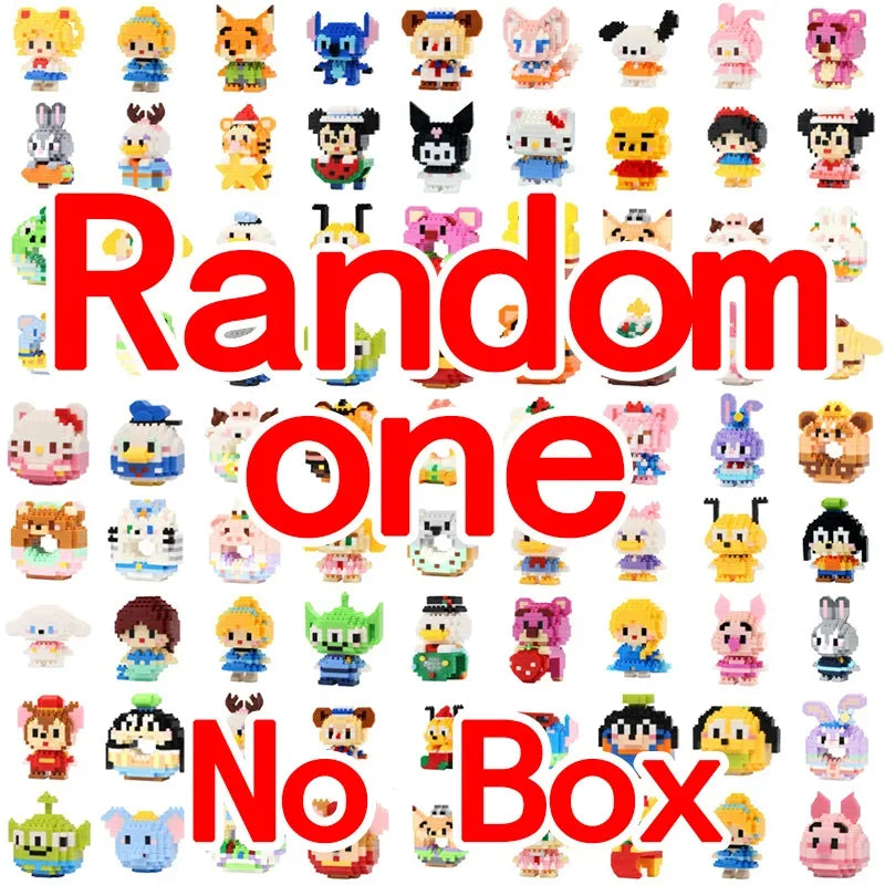 Disney Stitch Mickey Anime Anime Blocks Kuromi My Melody Diseney Cinnamoroll Mouse Building Blocks Doll Toy Kids Birthday Gift - CADA BRICKS®