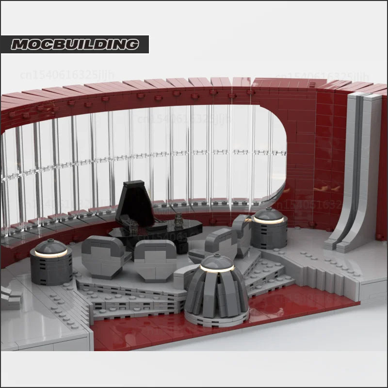 Movie Scense Office Moc Building Blocks Space Station Technology Bricks DIY Assembly Model Collection Display Diorama Toys Gifts