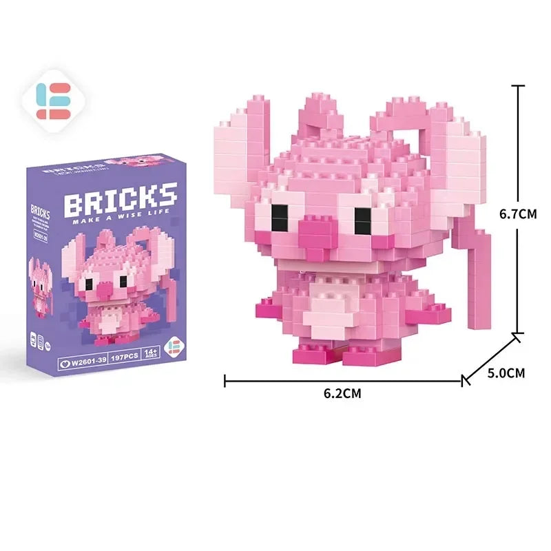 Disney LiLo Stitch Toys Building Blocks Pokeman Pikechu lega Anime Cartoon Character Model Building Blocks Toy for children Gift - CADA BRICKS®