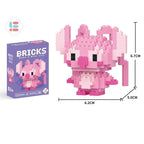 Disney LiLo Stitch Toys Building Blocks Pokeman Pikechu lega Anime Cartoon Character Model Building Blocks Toy for children Gift - CADA BRICKS®