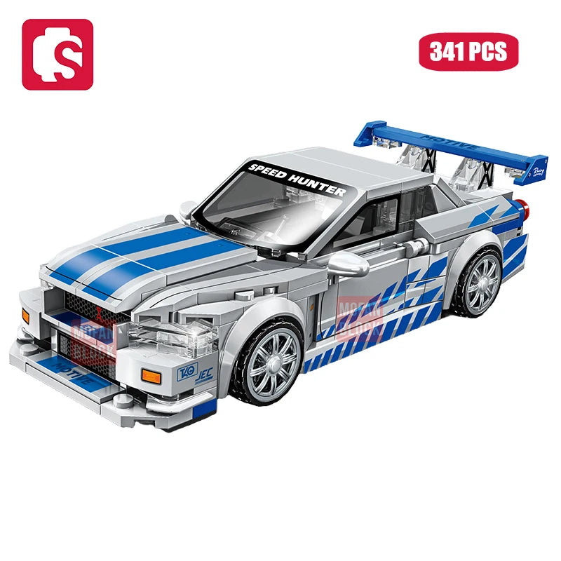 SEMBO BLOCK BK8 City Sports Car Racing Model Assembly Building Block Technology Supercar Vehicle Bricks Toys Boys Birthday Gifts - CADA BRICKS®