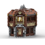 Puzzle Spot Small Particle MOC-162199 Serie Architettura Taverna Medievale Giocattolo Creativo Fai-da-te Ornamento Regalo