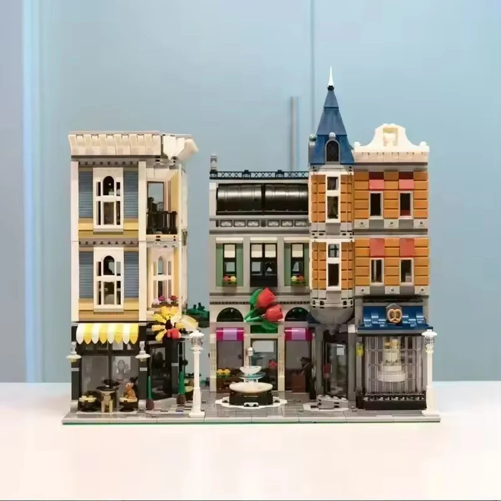 Creatoring Expert Brick Bank Detective's Assembly Square Model MOC Street View  Building Blocks Toys 10255 10251 10211 10185 - CADA BRICKS®