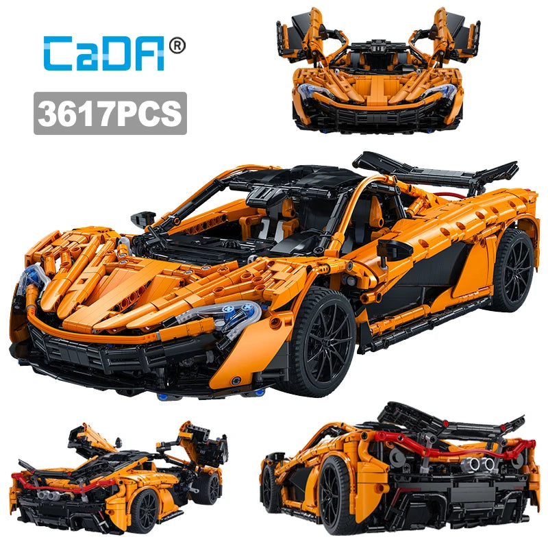 Cada 1:10 MOC Designer Pvdb Smiling Assassin Super Racing Car Model Building Blocks V8 Cylinder Car Speed Vehicle Toys for Kids - CADA BRICKS®