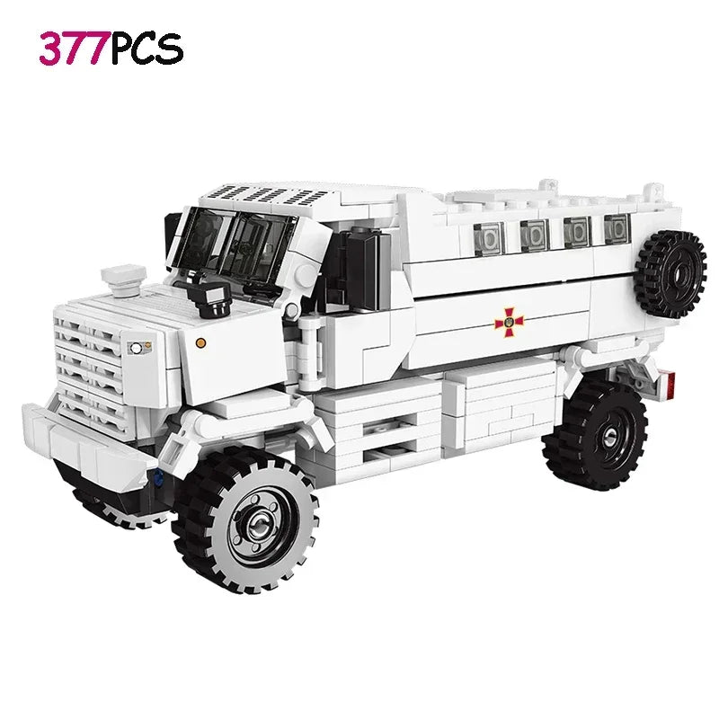 New Military Series Armored Vehicle Transport Truck  Building Blocks Leopard Tank Set T64 Tank MOC Bricks Educational Toys