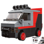 Doe-het-zelf raceauto bus bouwvoertuig ambulance terugtrekmodel bouwstenen speelgoed voor kinderen jongens compatibel met Lego