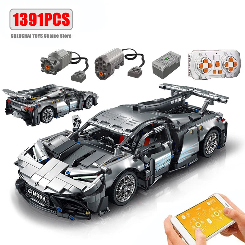 Technical APP Remote Control Moter Power Sport Car Building Blocks Bricks  Speed Racing Supercar Sets Toys For Kids Models Gifts - CADA BRICKS®