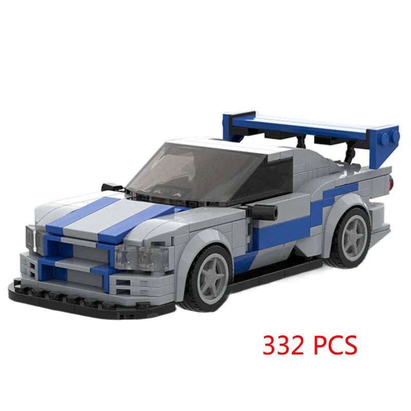 MOC Speed Champions Super Race Car F1 Great Vehicle Racing Model Building Blocks Bricks Sports Pickup Truck City Technique Toy - CADA BRICKS®