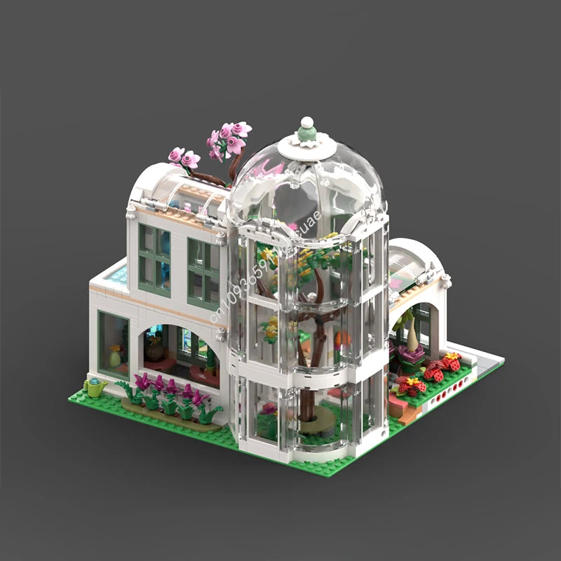 1726 DELER MOC konstruksjon modulært botanisk hage møbler for utstilling modell byggeklosser stableklosser kreativ