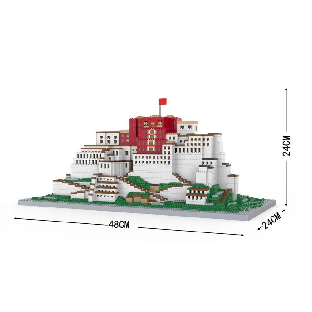 KNEW BUILT Potala Palace 3D Plastic Model Architecture Micro Bricks for Adults Building Blocks Toys Kits Assemble Decorations
