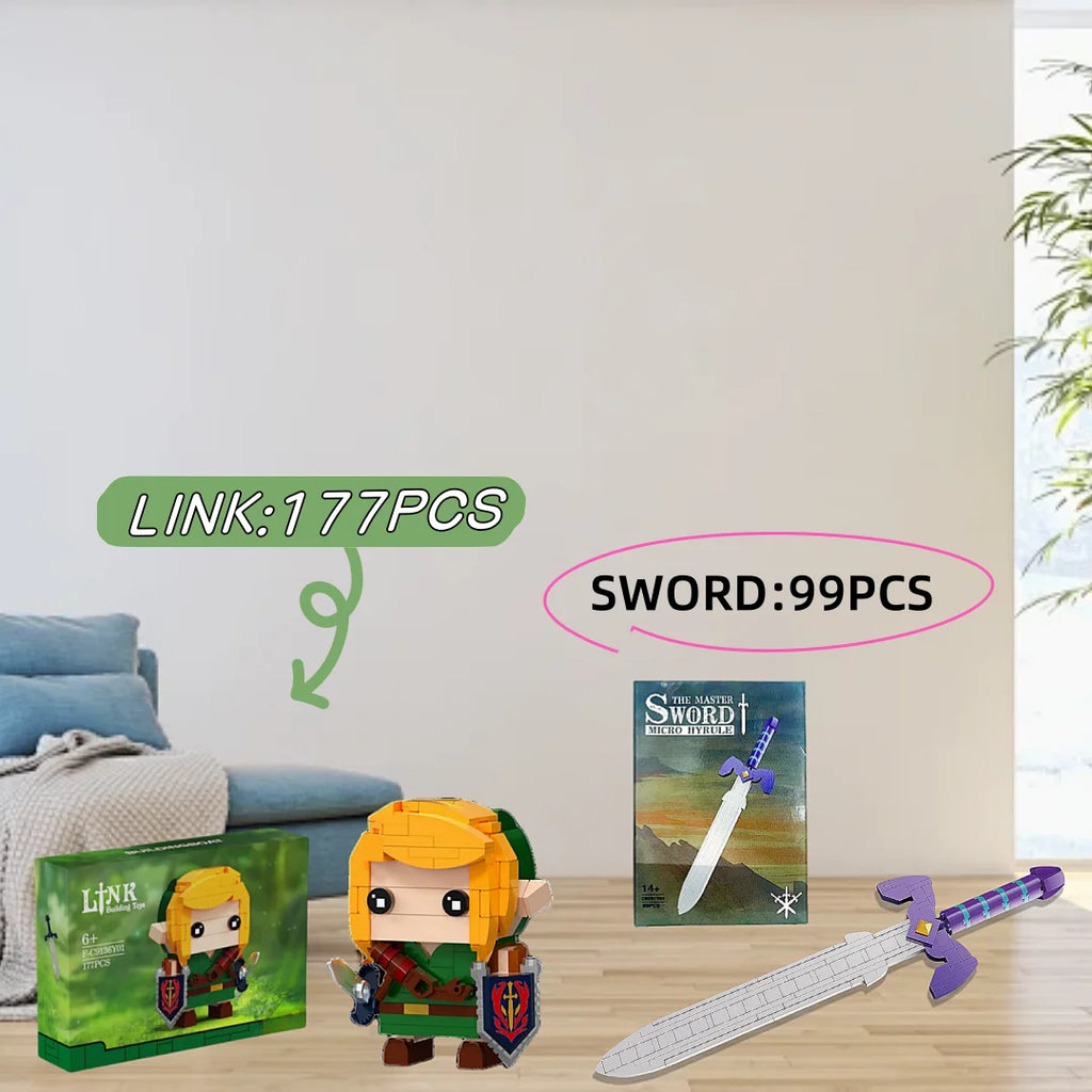 NEW Zeldaed Link Master Sword And Shield Building Block Set Cartoon Games Action Figure Brick Model Toys for Kids.(276PCS - CADA BRICKS®